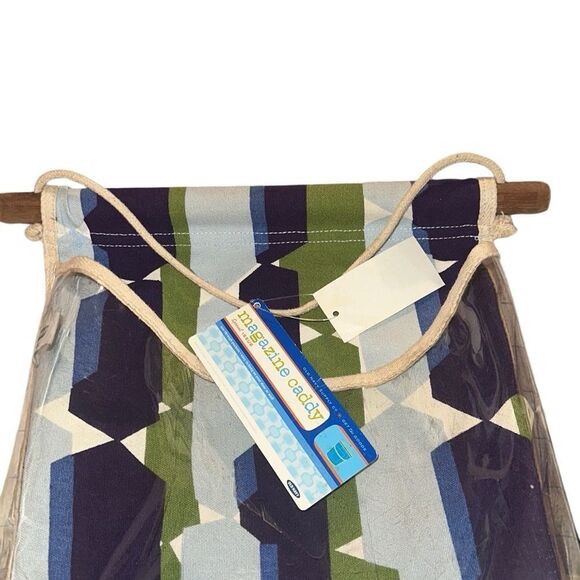 *NEW* Old Navy Cream Blue Geometric Print Hanging Organizer - Picture 3 of 8